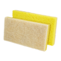 Image sur Éponge à récurer blanc et jaune en celullose -  3'' x 6''